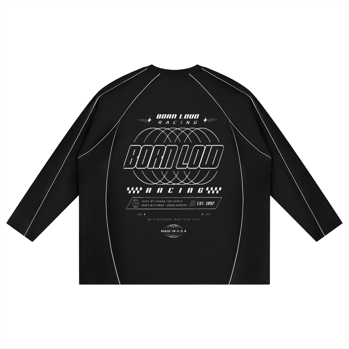 WHITE REFLECTIVE RACING JERSEY