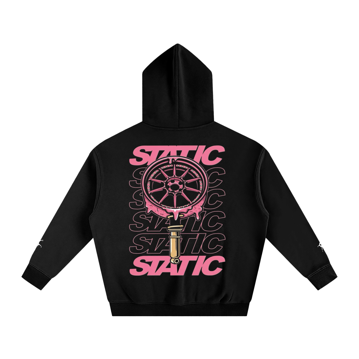 STATIC PINK Oversize Fleeced Hoodie