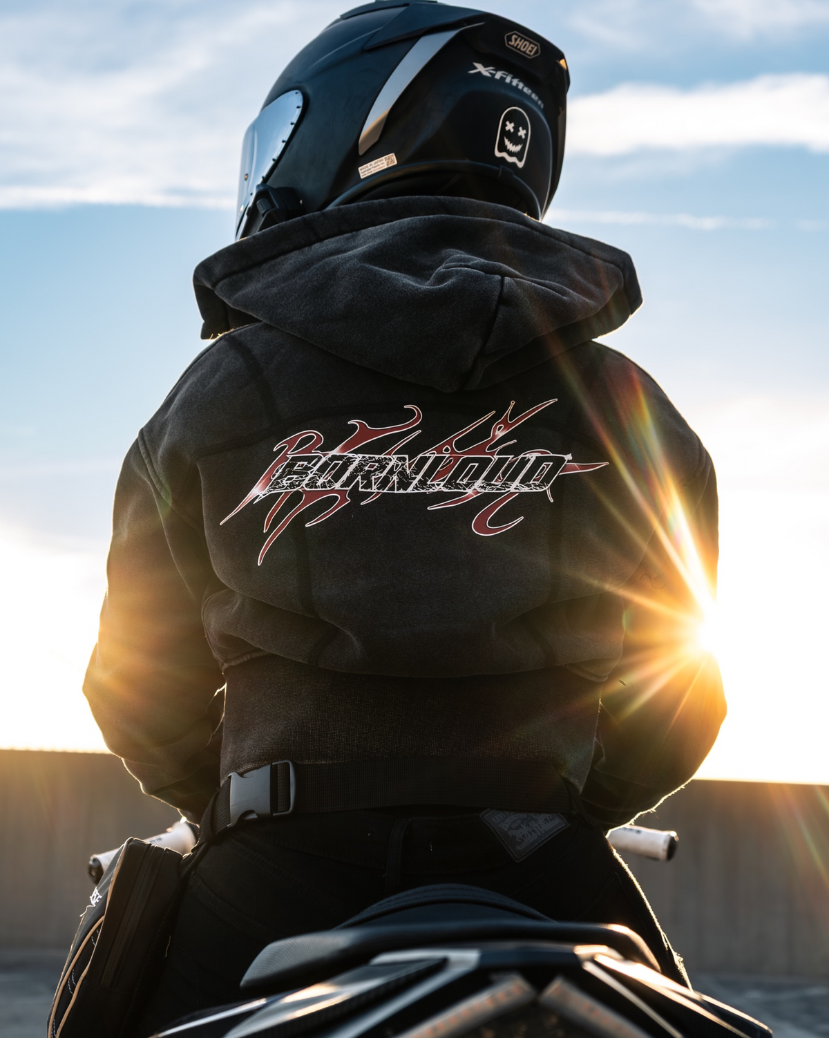 BORNLOUD CROPPED FLEECE HOODIE