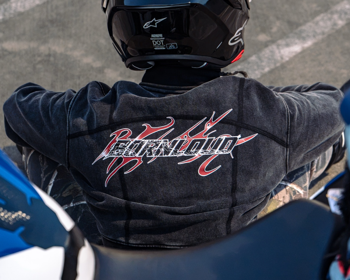 BORNLOUD CROPPED FLEECE HOODIE