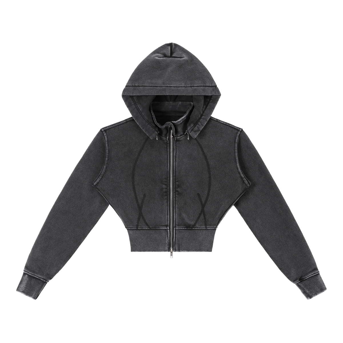 BORNLOUD CROPPED FLEECE HOODIE