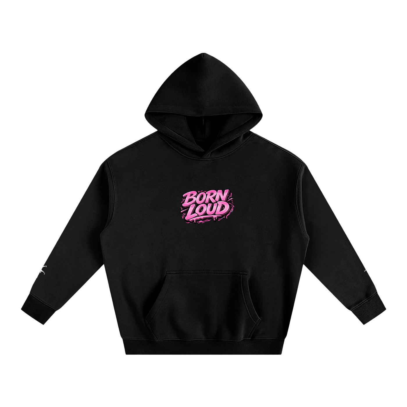 STATIC PINK Oversize Fleeced Hoodie