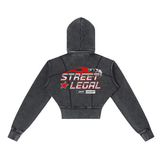 Street LEGAL Cropped Fleece Hoodie